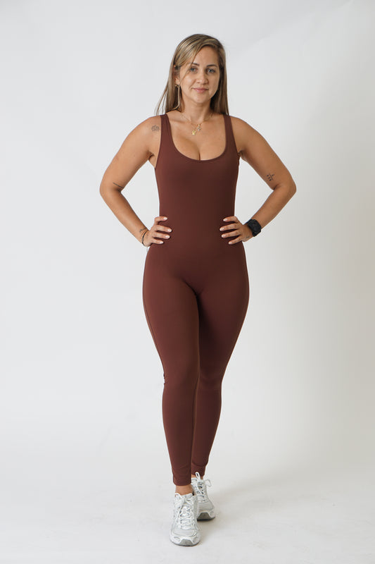 Venice Brown Jumpsuit