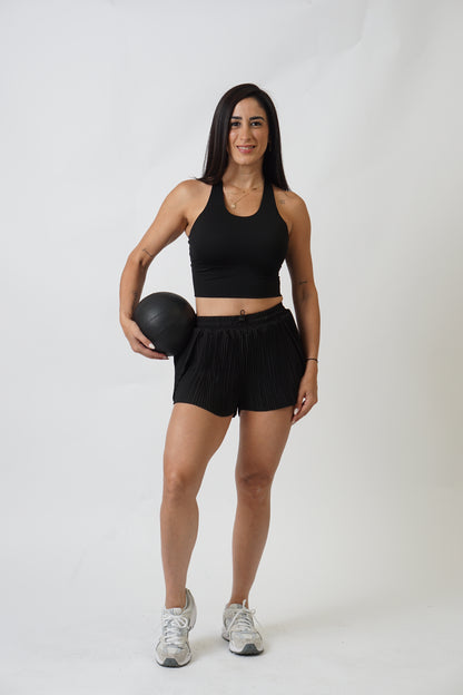 Perla Black Short Set