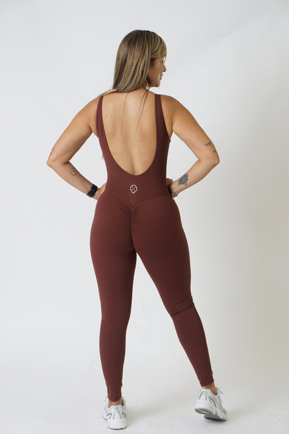 Venice Brown Jumpsuit