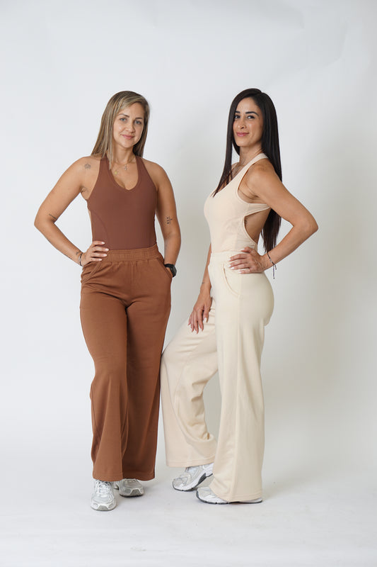 Charlotte Joggers Brown/ Beige